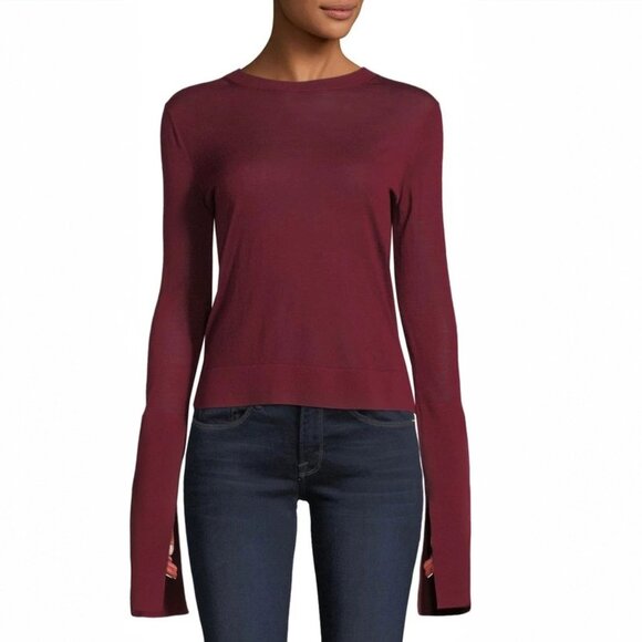 NWT Theory Merino Wool Crewneck Sweater Top | Long Sleeve Fall Layer - Picture 5 of 10